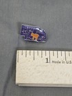 Vintage Nebraska State Souvenir Map Pin Omaha Lincoln Lapel Hat Western Horse