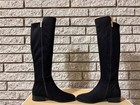 New  Michael Kors Bromley Flat Stretch Suede Knee High Boots Black Women   s 10m