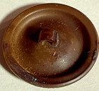 Vintage Large Button Brown W  Purple Tint 1 1 4    Bakelite   Celluloid   Shank