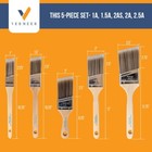 5 Pack Angle Brushes In Assorted Sizes For All Latex And Oil Paints   Stains