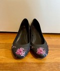 Crocs Women s Black Floral Lina Wedge Heel Pumps Women s Size 9