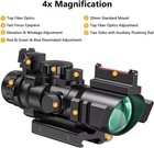 Cvlife 4x32 Prism Tactical Rifle Scope Red   Green   Blue Illuminated 