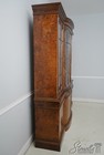 68965  Italian Olivewood Walnut Finish Breakfront China Cabinet