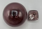 Rare Vintage Japanese Glass Fishing Floats Amethyst Purple Sealing Button Lot