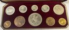 1953 Royal Mint Queen Elizabeth Coronation 10 Coin Set With Box