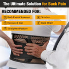 Copper Lumbar Waist Support Brace Belt Lower Back Pain Relief For Men Women Us