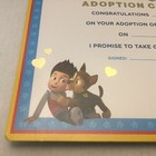 Paw Patrol Pet Adoption Certificate