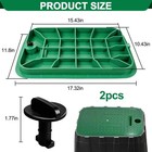 2 Pcs 12x17 Inch Sprinkler Valve Box Cover Green Irrigation Replacement Lid