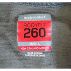 Icebreaker Bodyfit 260 Mens L Merino Wool Quarter Zip Base Layer Green Pullover