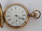 Antique 1900 Waltham Seaside Gold Filled Pocket Watch With Double Hunter Case