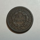 1844 Braided Hair Large Cent Us Coin Nice Vf