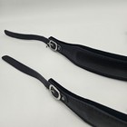 High Quality Accordion Leather Straps - Black W Back-strap