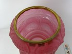 Vintage Victorian Etched Red Cranberry Glass Lamp Shade Chimney