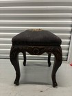 Late 19th Early   20th Century Mahogany Stool With Ornately Carved Cabriole Legs