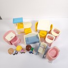 Vintage Little Tikes Dollhouse People Family  Furniture Lot Of 16 Kitchen Vanity