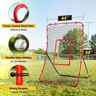 Softball Baseball Rebounder Net Pitch Throw Solo Training 5 Angle Adjustable
