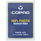 Copag Blue Deck 2 Corner Playing Cards 100  Plastic Regular Index Poker Cpg-25