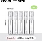 Refillable 5ml Mini Glass Spray Bottle  10 Pcs Travel Size Perfume Atomizer For