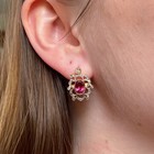 Edwardian Platinum 18k Yellow Gold Pink Tourmaline Drop Earrings