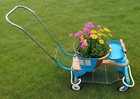 1940s Antique Vintage Genuine Taylor Tot Baby Stroller - Blue Metal   Wood