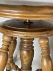 Bentley Victorian Walnut Wooden Swivel Glass Clawfoot Piano Stool W 4 Legs