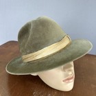 Vintage German Fedora Hat Olive Fur Felt Hut G  belhoff Hannover