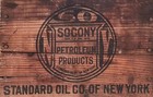 Antique Standard Oil Co Socony Logo Wooden Cut Grease Crate New York Ny