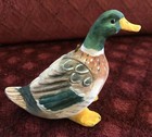 Set Of 2 Miniature Wooden Duck Decoy Bird Carving Ornaments 