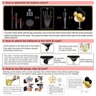  4 Set Balloon Centerpieces For Table balloon Stand Kit For Party Black Gold