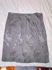 Vintage Black Floral Jacquard Pencil Skirt