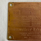 Martin   Schwartz Inc Model 80 Gas Pump Id Tag  Vintage Gas Oil