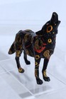 Rare 2006 Call Of The Wolf Howling Figurine Black And Gold Carved