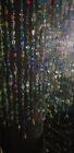 Handmade Vintage Glass Beaded  Bells  Vtg marbles Curtain Sun Catcher 9 Sq  Ft  