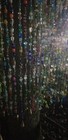 Handwrapped Vtg  Glass Beads  Bells  Vtg marbles Curtain Sun Catcher 9 Sq  Ft  