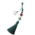 Retro Chinese Hanfu Cheongsam Tassel Fringe Amulet Pendant Ethnic Brooch Decor