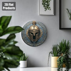 Spartan Warrior Helmet Metal Wall Decor Greek Roman Shield Sign Plaque Home