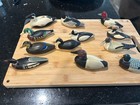 Set Of 12 Hand Carved Handpainted Duck Collection 