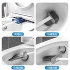 Toilet Brush And Holder Set - Flexible Toilet Bowl Brush Head With Silicone Base