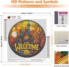 Halloween Diamond Painting Kits For Adults  Pumpkin And Castle Diamond Art Kits