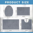 4 Pieces Bathroom Rugs Set With Toilet Lid Cover Soft Chenille Bath Mat Set 2   