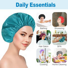 6 Pcs Shower Caps For Women  Double Side Waterproof Shower Cap  Reusable Elastic