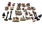 Vintage 1994 Mercuries Christmas Village 35 Pc Figurines Lamp Posts Holiday Set
