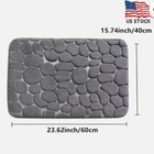 Super Water Absorbent Soft Memory Foam Bath Mat Non-slip Bathroom Shower Rug