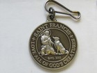 Saint St Francis Dog Collar Tag With Prayer Silver Tone Pet Medal Quality New