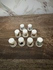 Lot Ww - 9 Vintage Collector Porcelain Thimbles Musical Instruments