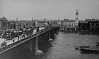 London Bridge Looking North  London  England  Vintage Magic Lantern Glass Slide