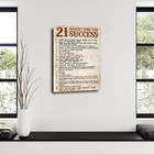 Success Tips Poster Motivational Quotes Wall Art Vintage Style Office Decor