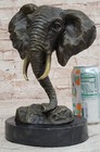 Original Milo Large Elephant Bust Bronze Sculpture Statue Figurine Figure Deco