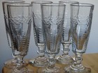 Six Large Vintage Absinthe Glass France Circa 1900s  Height 7 87   Hand Blown