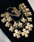 Vintage Handcrafted Gold-plated Brass Floral Necklace Stunning       18   58 11g